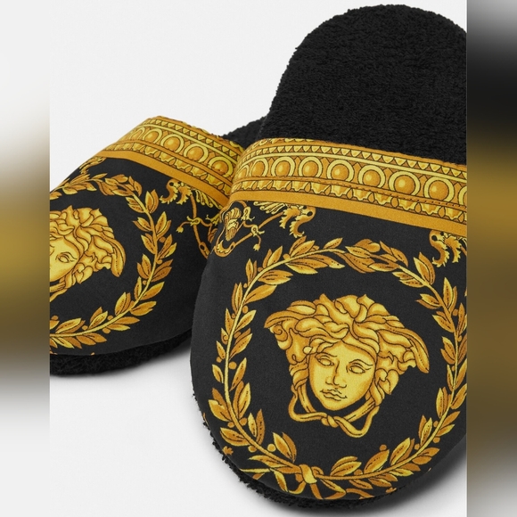 Versace I ♡ BAROQUE SLIPPERS Med NEW - Picture 2 of 4